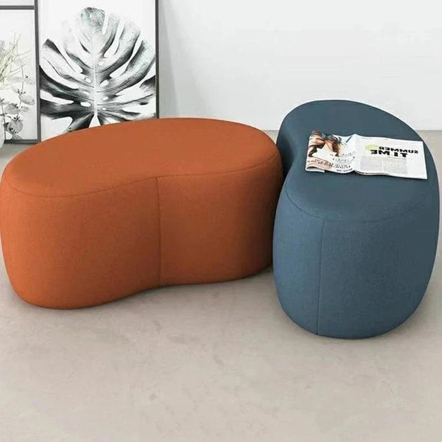 StyleCurve Blob Ottoman - Curved Seat Pouffe for Living Room - Uber Decor