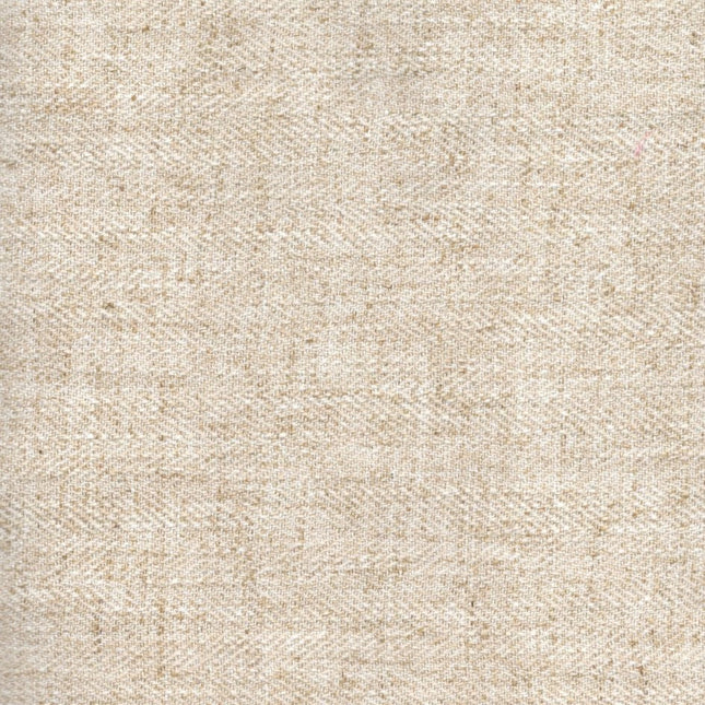 HUBER - Linen Upholstery Fabric- Soft Beige - Uber Decor