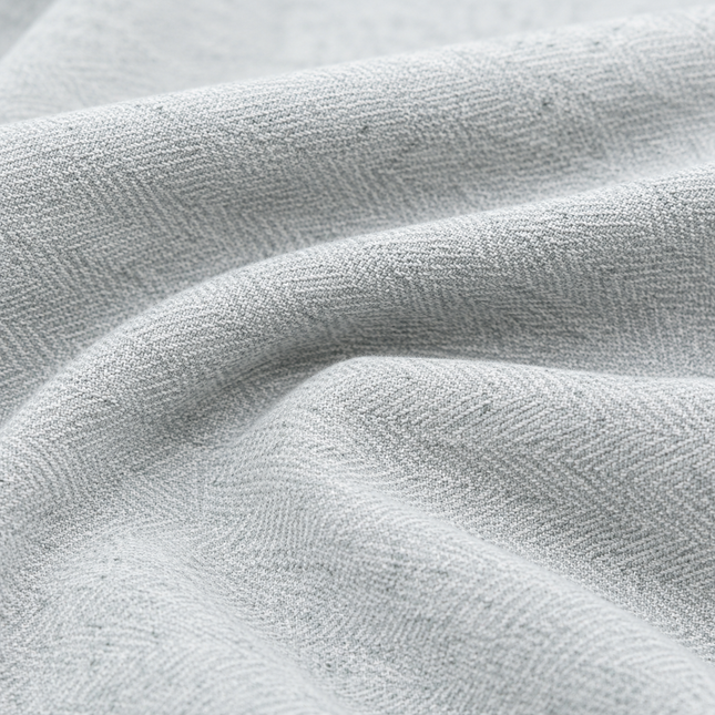 HUBER - Linen Upholstery Fabric- Silver Gray