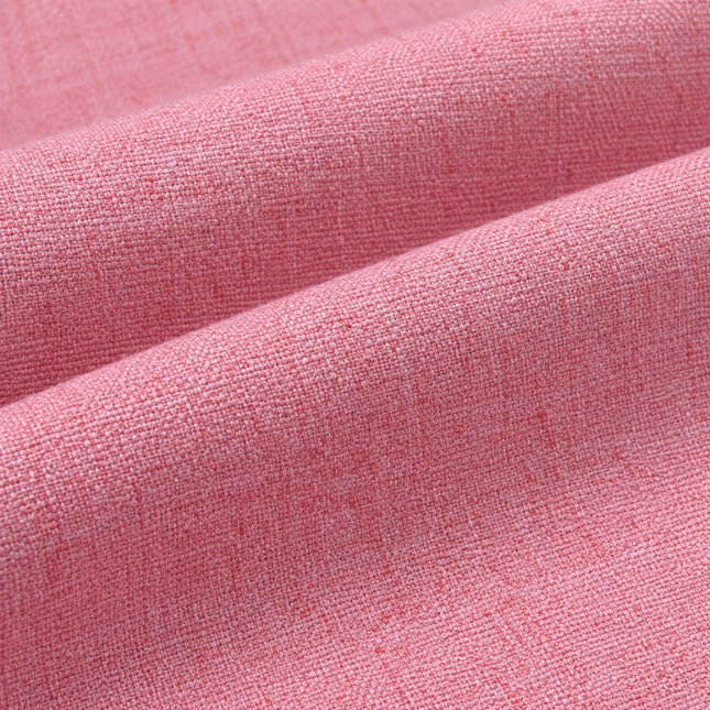 HUBER - Linen Upholstery Fabric- Rose Pink