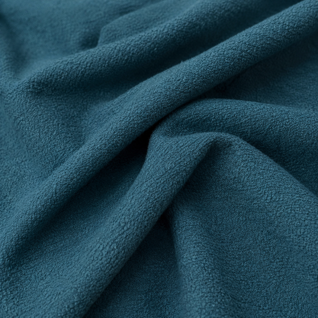 APOLLO - Boucle Upholstery Fabric- Steel Teal