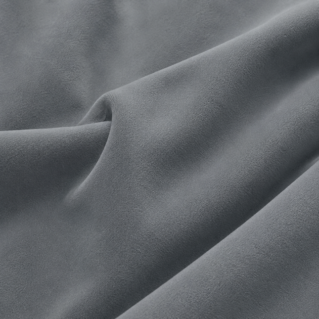 DUTCH SUEDE - Suede Velvet Upholstery Fabric- Steel Grey