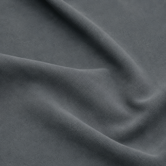 DUTCH SUEDE - Suede Velvet Upholstery Fabric- Dark Grey