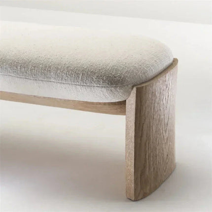 Sova Arc – Nordic Minimalist Solid Wood Bench with Comfort Cushion for Bedroom, Living Room, or Entryway - Uber Decor
