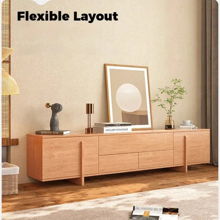 Tovoa Wood – Modern TV Cabinet, Scandinavian Inspired Console, Living Room Entertainment Unit - Uber Decor
