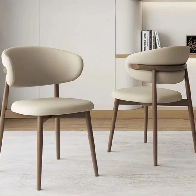 NORDLUX – Modern Nordic Dining Chair with Curved Backrest for Home, Kitchen & Restaurant Spaces - Uber Decor