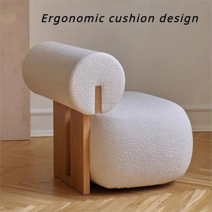 Siya Modern Unique Accent Chair with Backrest – Nordic Living Room Furniture - Uber Decor