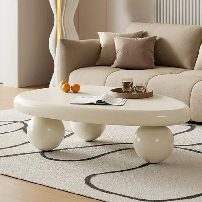 Rhine Lucido Italian Postmodern Standing Coffee Table High Gloss Finish Versatile Design for Living Room Study and Lounge Spaces - Uber Decor