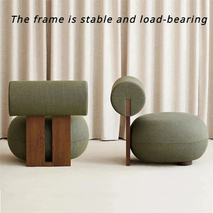 Siya Modern Unique Accent Chair with Backrest – Nordic Living Room Furniture - Uber Decor