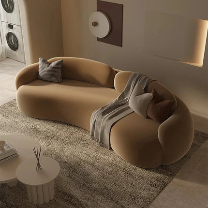Riga European Sofa – Luxury Nordic Floor Lounge with Oversized Armrests & Custom Upholstery - Uber Decor