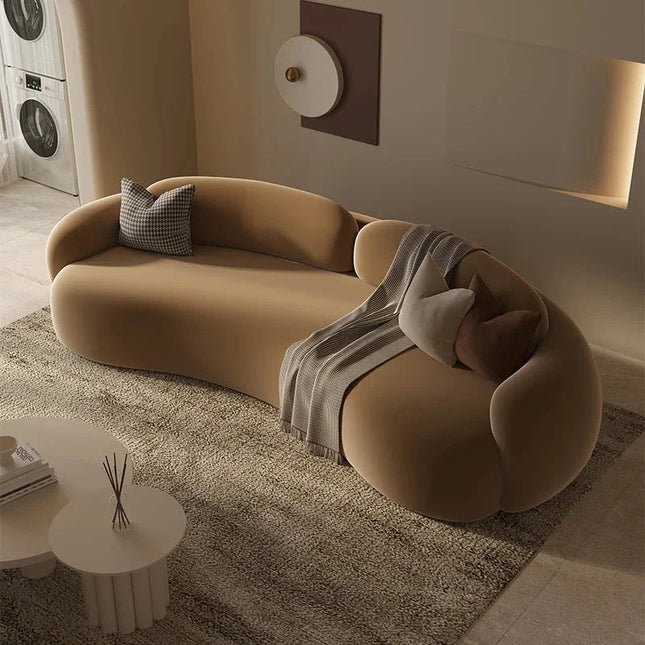 Riga European Sofa – Luxury Nordic Floor Lounge with Oversized Armrests & Custom Upholstery - Uber Decor