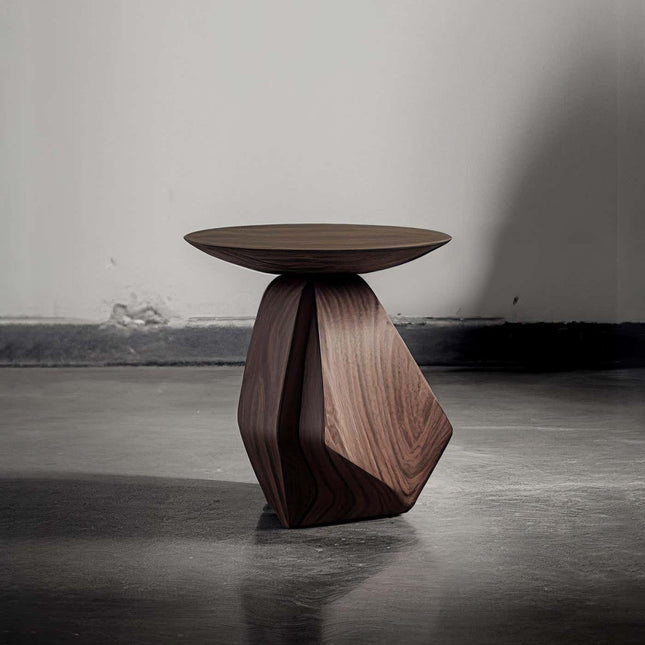 Drin Modern Sculptural Wooden Geometric Center Table for Stylish Contemporary Living Rooms - Uber Decor