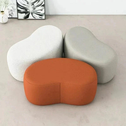 StyleCurve Blob Ottoman - Curved Seat Pouffe for Living Room - Uber Decor