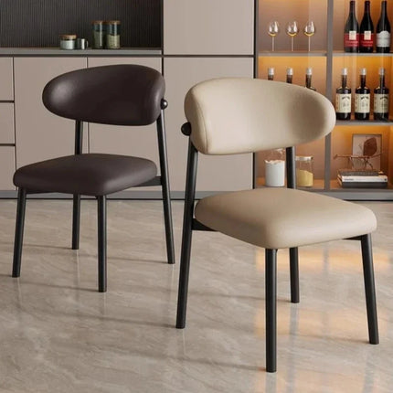 NORDLUX – Modern Nordic Dining Chair with Curved Backrest for Home, Kitchen & Restaurant Spaces - Uber Decor