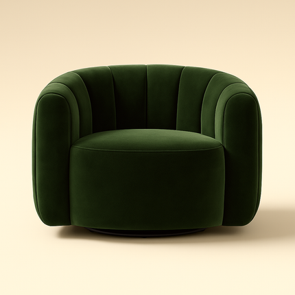 Serenity Curve – Mid-Century Modern Japandi-Inspired Lounge Chair - Uber Decor