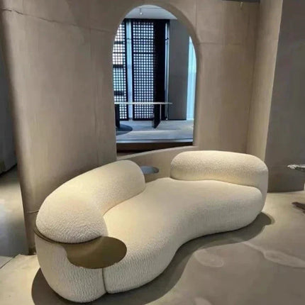 SkyHaven Cloud Lounge Sofa - Ultra-Soft Curved Couch for Minimalist Living Rooms - Uber Decor