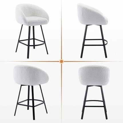 Talise 360 Revolving Swivel Bar Stool- Modern Counter Height Tall Bar Chair for Kitchen Counter or Cafe - Uber Decor