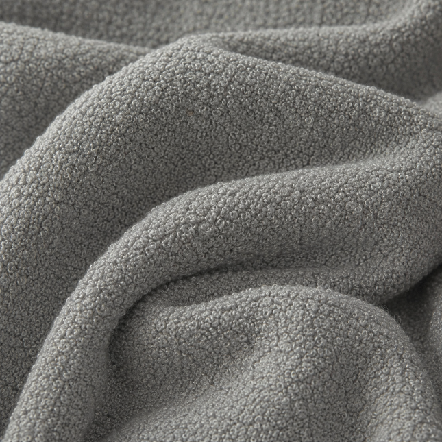 BUCKLEBERRY - Boucle Upholstery Fabric- Industrial Gray