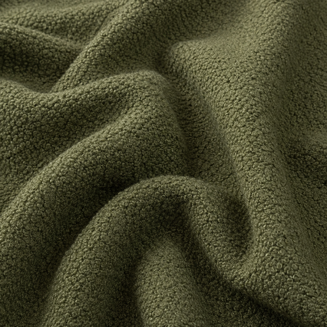 BUCKLEBERRY - Boucle Upholstery Fabric- Olive