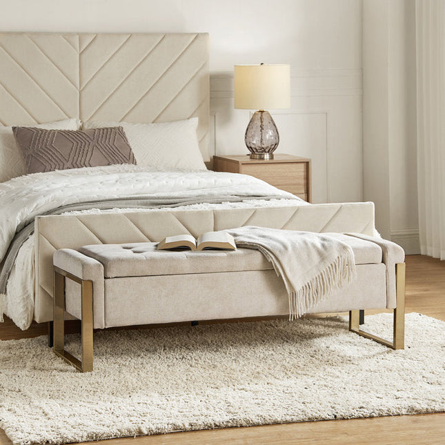 Shanieka Mid-Century Modern Flip Top Storage Bench – Luxe European-Inspired Bedroom & Entryway Organizer - Uber Decor