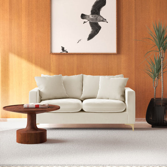 Zadar 58" Upholstered 2‑Seater Loveseat – Sleek Modern Sofa for Living & Lounge Spaces - Uber Decor