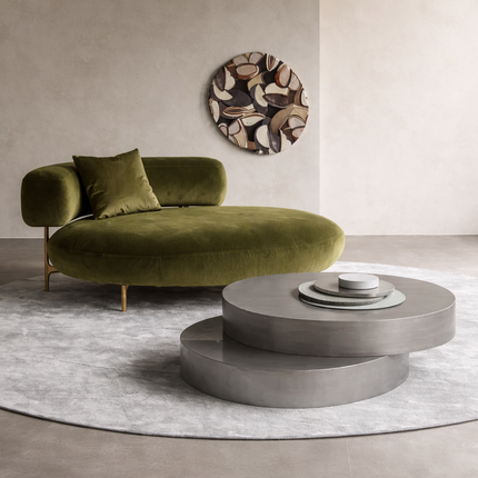 Solea Curve – Modern Chaise Lounge with Armrest for Living Room & Lounge Spaces
