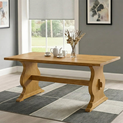 Hearthwood Gather Solid Wood Dining Table Classic Contemporary Design for Dining Room and Family Dining Spaces