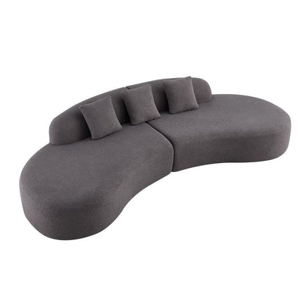 Cannes Curved Sofa- 5-Seater Modern Curved Sofa Set for Living Room, Studio Apartment or Hotel - Uber Decor