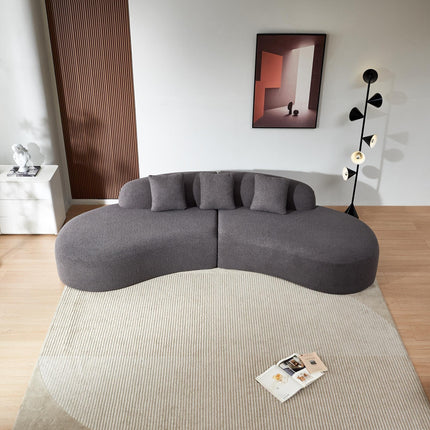 Cannes Curved Sofa- 5-Seater Modern Curved Sofa Set for Living Room, Studio Apartment or Hotel - Uber Decor