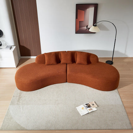 Cannes Curved Sofa- 5-Seater Modern Curved Sofa Set for Living Room, Studio Apartment or Hotel - Uber Decor