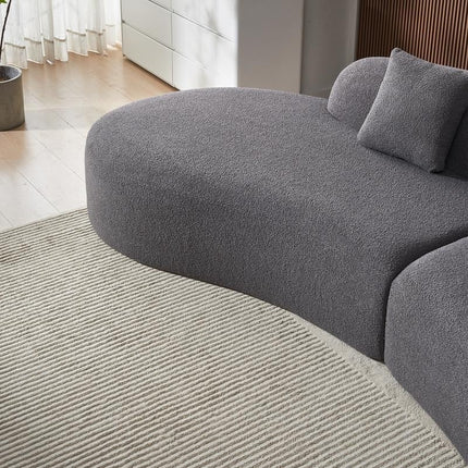 Cannes Curved Sofa- 5-Seater Modern Curved Sofa Set for Living Room, Studio Apartment or Hotel - Uber Decor