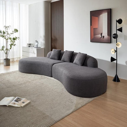 Cannes Curved Sofa- 5-Seater Modern Curved Sofa Set for Living Room, Studio Apartment or Hotel - Uber Decor