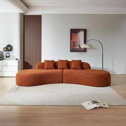 Cannes Curved Sofa- 5-Seater Modern Curved Sofa Set for Living Room, Studio Apartment or Hotel - Uber Decor