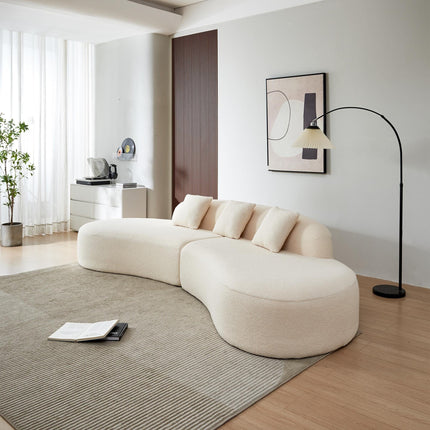 Cannes Curved Sofa- 5-Seater Modern Curved Sofa Set for Living Room, Studio Apartment or Hotel - Uber Decor