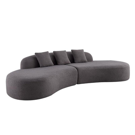 Cannes Curved Sofa- 5-Seater Modern Curved Sofa Set for Living Room, Studio Apartment or Hotel - Uber Decor
