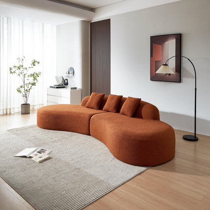 Cannes Curved Sofa- 5-Seater Modern Curved Sofa Set for Living Room, Studio Apartment or Hotel - Uber Decor