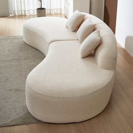 Cannes Curved Sofa- 5-Seater Modern Curved Sofa Set for Living Room, Studio Apartment or Hotel - Uber Decor