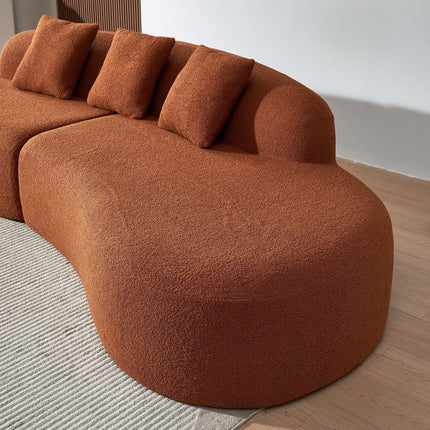 Cannes Curved Sofa- 5-Seater Modern Curved Sofa Set for Living Room, Studio Apartment or Hotel - Uber Decor