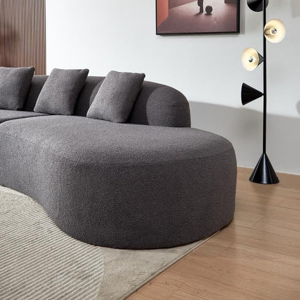 Cannes Curved Sofa- 5-Seater Modern Curved Sofa Set for Living Room, Studio Apartment or Hotel - Uber Decor