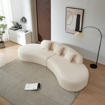 Cannes Curved Sofa- 5-Seater Modern Curved Sofa Set for Living Room, Studio Apartment or Hotel - Uber Decor