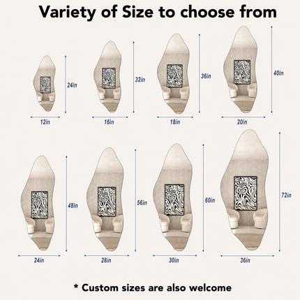 Vegas Curve Asymmetrical Wall Mirror - Large Custom Mirror with Aesthetic Design