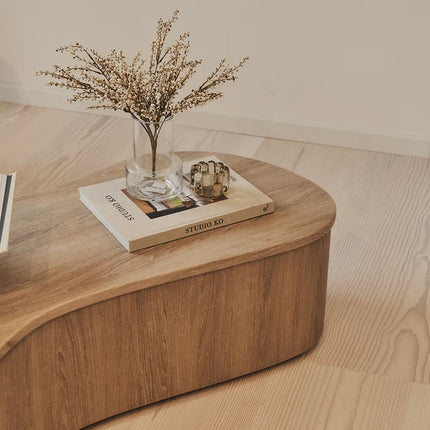 Belait Organic Coffee Table Contemporary Luxe Italian Inspired Minimal Designer Center Table Custom Finish Statement Table for Designer Studio