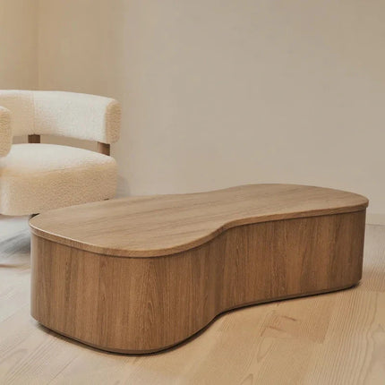 Belait Organic Coffee Table Contemporary Luxe Italian Inspired Minimal Designer Center Table Custom Finish Statement Table for Designer Studio