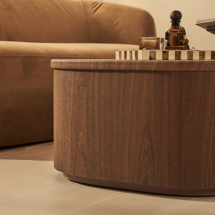 Belait Organic Coffee Table Contemporary Luxe Italian Inspired Minimal Designer Center Table Custom Finish Statement Table for Designer Studio