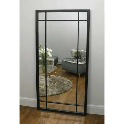SparkFrame- Rectangle Shaped Full Length Metal Framed Large Size Mirror for Bedroom, Living Room, Foyer, Boutique or Clothing Store - Uber Decor