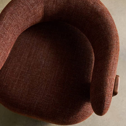 Tranquil Arc Living Room Chair Mid Century Modern American Inspired Solid Wood Frame Fixed Base Contemporary Chair Lounge and Bedroom - Uber Decor