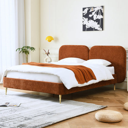 OakWing Modern Upholstered Platform Customisable Bed for Elegant Bedrooms - Uber Decor