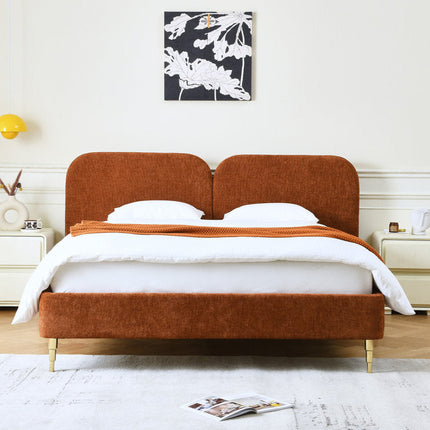 OakWing Modern Upholstered Platform Customisable Bed for Elegant Bedrooms - Uber Decor