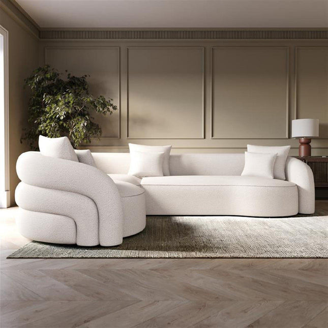 Lubeck Sculptural Sectional Sofa with Organic Silhouette Customisable Luxury Corner Couch for Elegant Contemporary Interiors