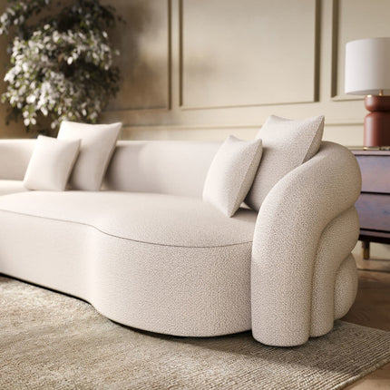 Lubeck Sculptural Sectional Sofa with Organic Silhouette Customisable Luxury Corner Couch for Elegant Contemporary Interiors